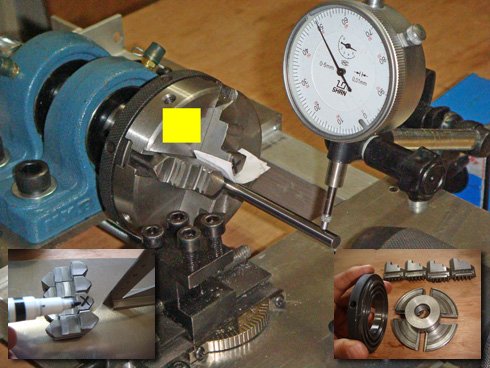 homemade mini metal woodworking lathe chuck centering a homemade mini Metalworking Woodworking dual collet chuck lathe correction eccentricity