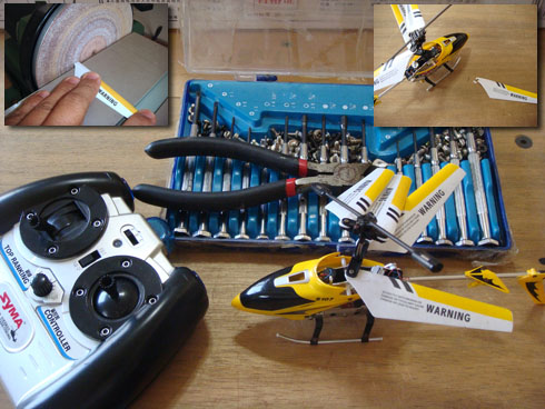 Repair RC Toy Gyro Chopper Helicopter Break wing