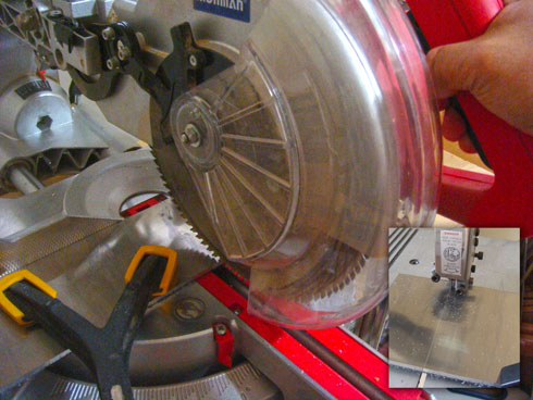 woodworking saws cutting aluminum